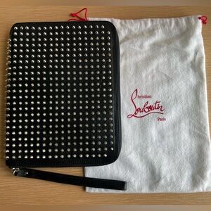 Christian Louboutin spikes clutch / document holder!!